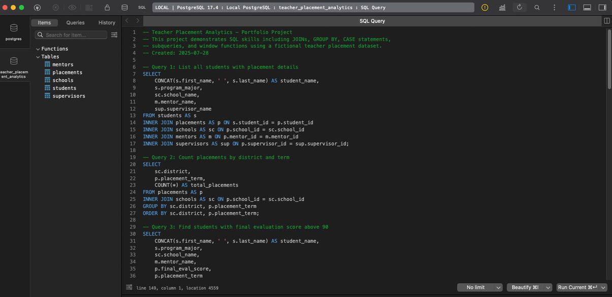 Teacher Placement Analytics